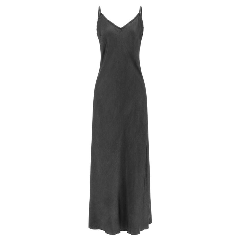 PINKO Black Viscose Long Women's Dress